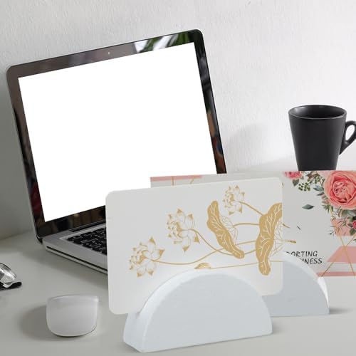 24 Pcs White Stable Wooden Table Number Holders