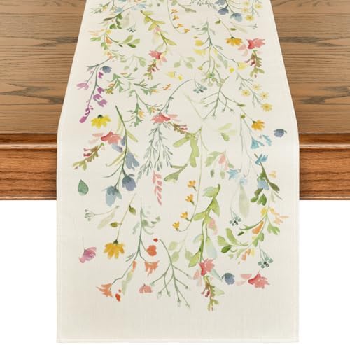Artoid Mode Wildflowers Bloom Table Runner 13x60 Inch
