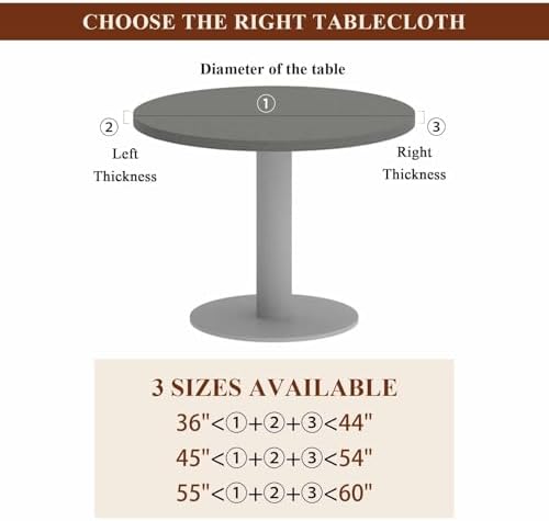 Pink Elephant Tablecloth with Elastic Cover for 36-44 Inch Tables