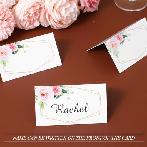50Pcs Floral Place Cards for Table Setting