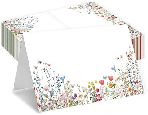 Wildflowers Place Cards for Birthday Party Wedding Bridal Shower