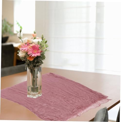 Bohemian Gauze Table Runner Dusty Elegant for Weddings and Parties