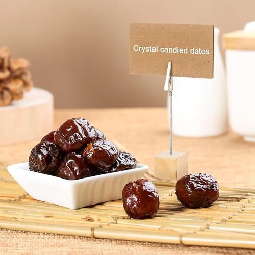 10 Pcs Wood Place Card Holders with 10 Pcs Kraft Cards
