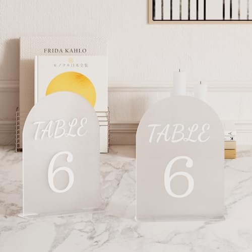 Urban Deco Table Numbers 5x7 Inch Acrylic Place Card Holders