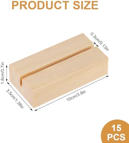 15PCS Wooden Place Card Holder for Tables and Events