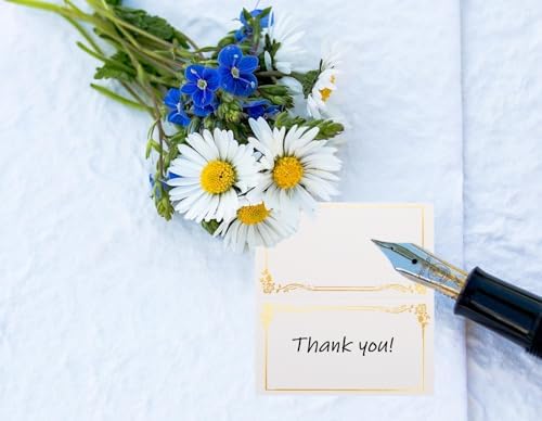 100 Pack Gold Foil Wedding Place Cards with 2 Designs