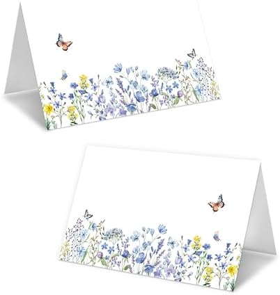 Wildflowers Place Cards For Girls 25 Pack