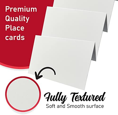 EVASTER Place Cards White Blank Pack of 100