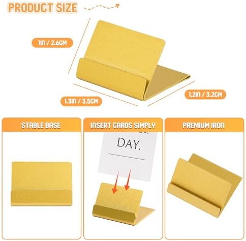Urban Deco Gold 24PK Table Card Holder Set