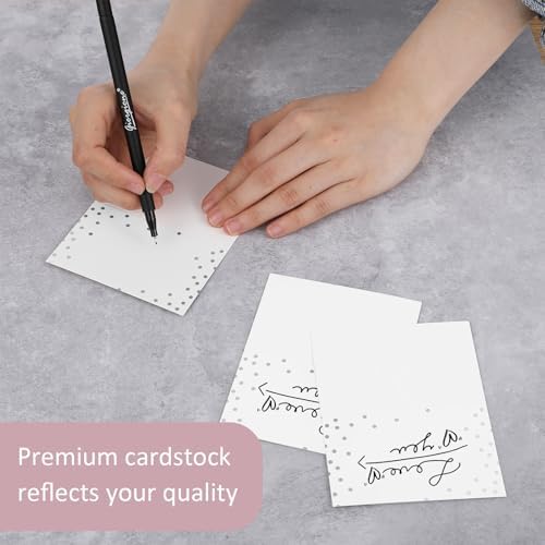 50Pcs Silver Place Cards for Wedding and Event Tables