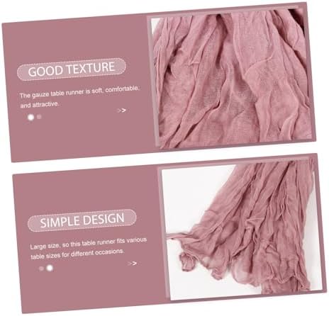 Bohemian Gauze Table Runner Dusty Elegant for Weddings and Parties