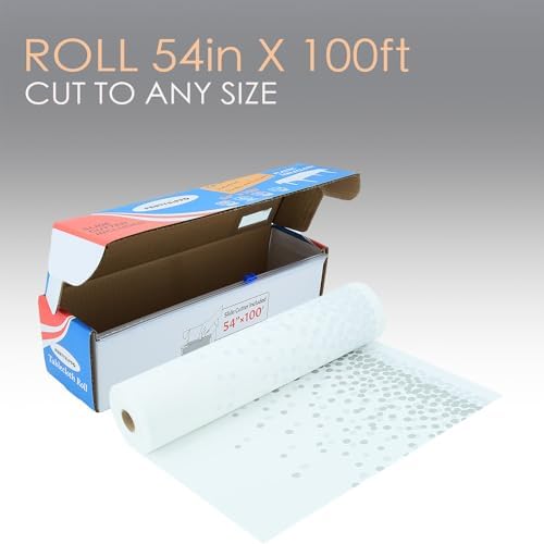 PARTYHIPPO Plastic Tablecloth Roll 54 x 100 with Cutter Box