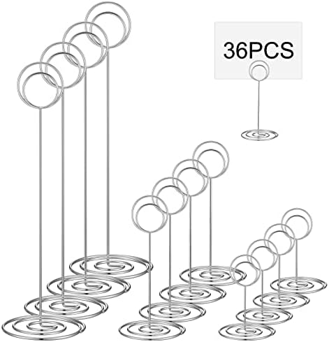 Teling 36 Piece Table Number Holders Set Silver