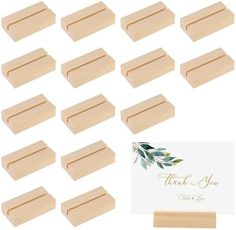 15PCS Wooden Place Card Holder for Tables and Events