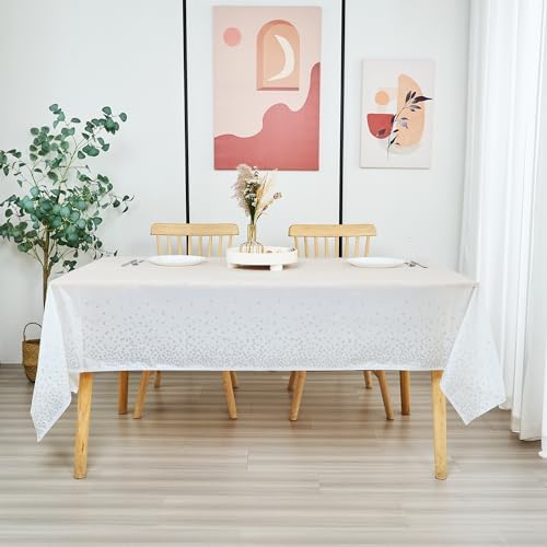 PARTYHIPPO Plastic Tablecloth Roll 54 x 100 with Cutter Box
