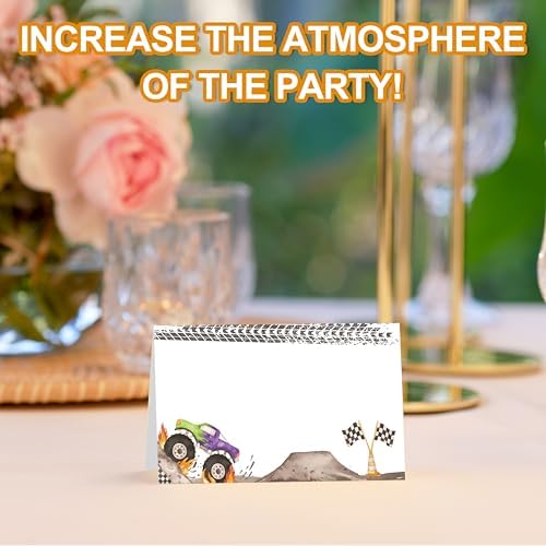 Monster Truck Place Cards For Party Table Settings