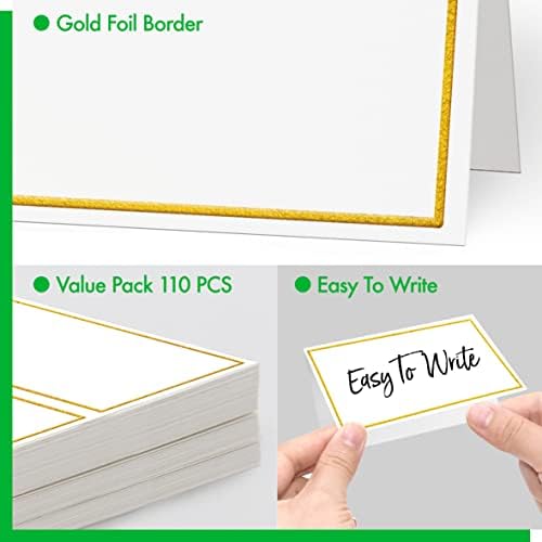 110 PCS Tent Cards with Gold Foil Border