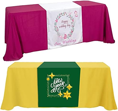Custom Table Runner 36x72 with Business Logo or Text