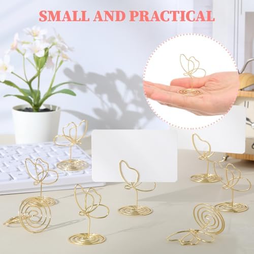 24 Pcs Gold Butterfly Place Card Holders for Events