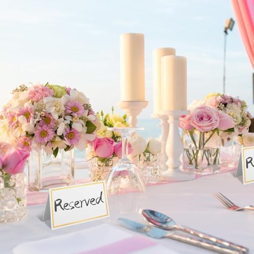 50-Pack Premium Gold Foil Border Place Cards
