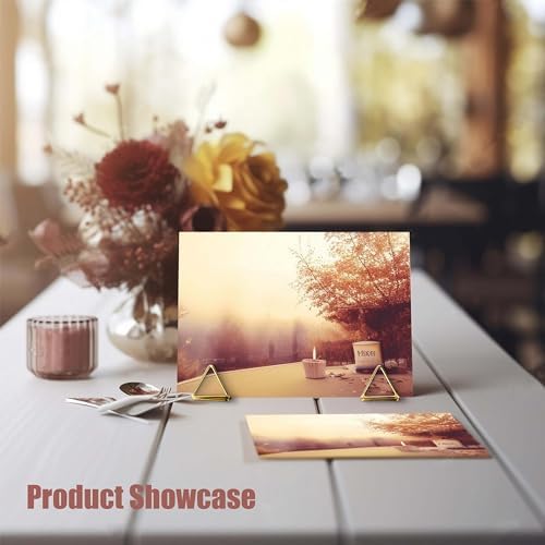 40 Pcs Gold Triangle Place Card Holders for Wedding Centerpieces