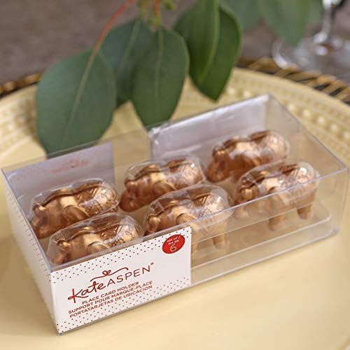 Kate Aspen Lucky Golden Elephant Place Card Holders Set of 6