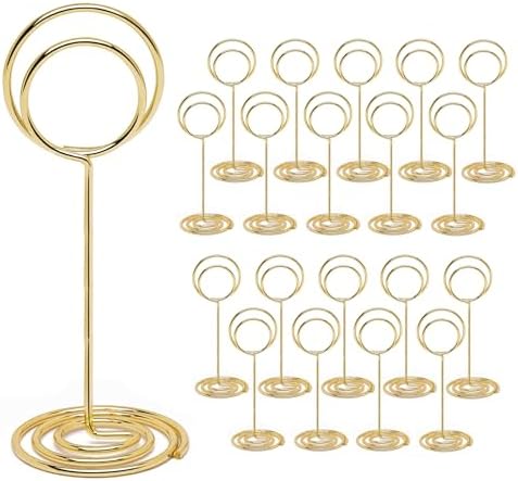 20Pcs Table Number Holders Gold 335Inch Wedding Party Use