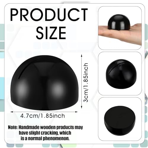 Geyoga 50 Pcs Black Round Place Card Holders