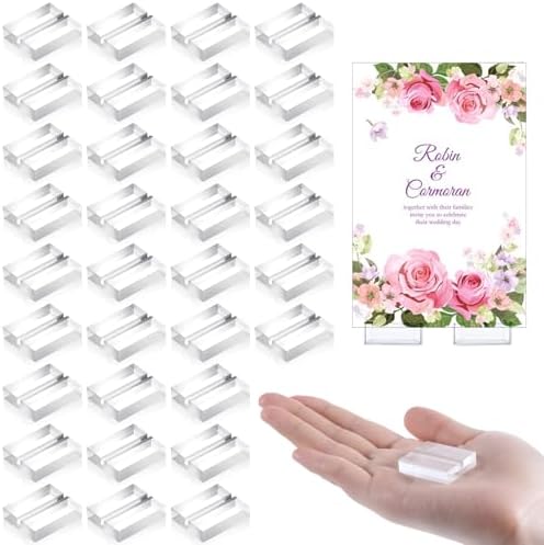 50 Pcs Acrylic Table Number Holders 12 Inch