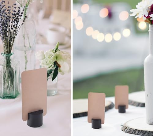 20 Pack Mini Wood Table Number Holders - Black