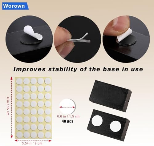 Worown 12 Pcs Mini Wooden Place Card Holders