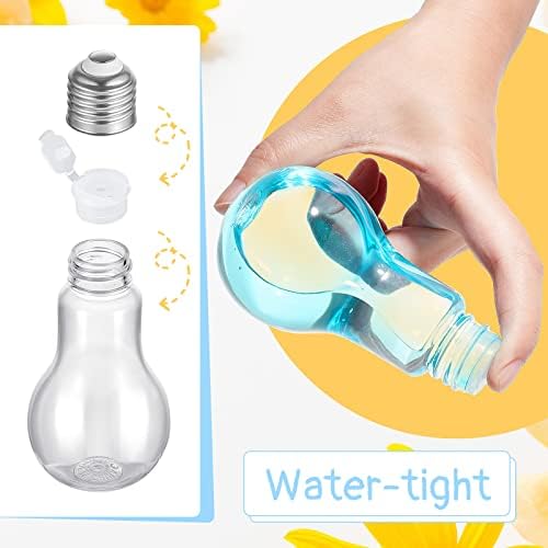 Gerrii 144 Pcs Plastic Light Bulb Jars with Silver Lids