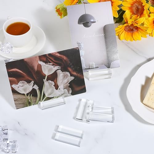 12 PCS Clear Acrylic Place Card Holders for Table