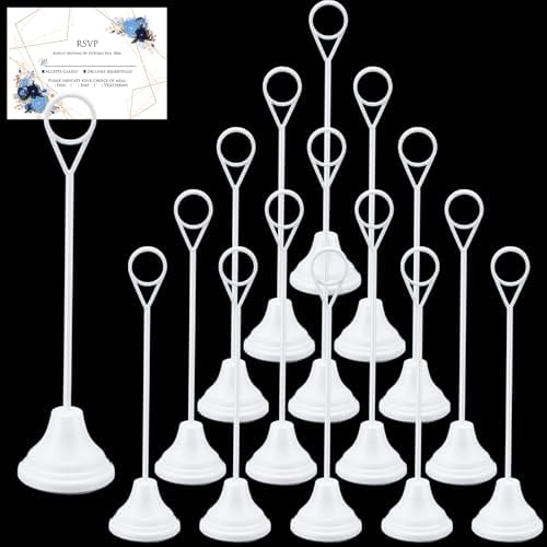 Marspark 16 Pcs 8 Inch Metal Place Card Holders White