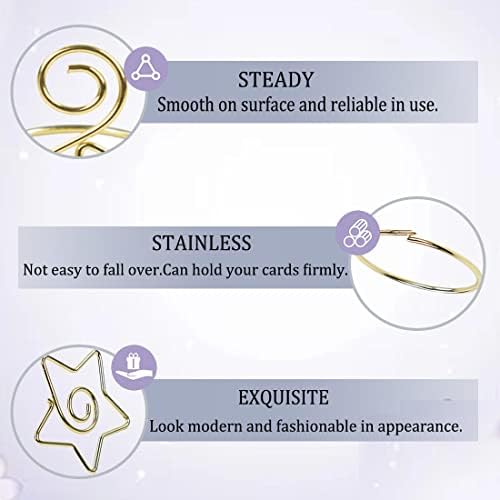 ELANE Wedding Card Holders Set 20pcs Star Diamond Place Card Holders