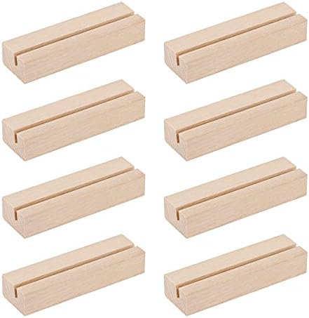 Elegant Wooden Place Card Holders Set of 8