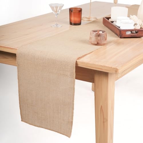 Rajrang Jute Burlap Table Runner 360x12 Inch Natural