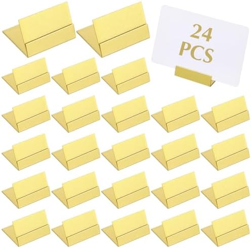 24 Pcs Gold Table Number Stands for Events