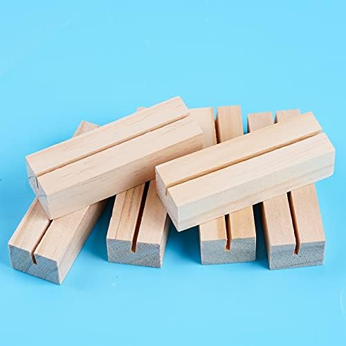 20 Pieces Wood Place Card Holders for Wedding Reception