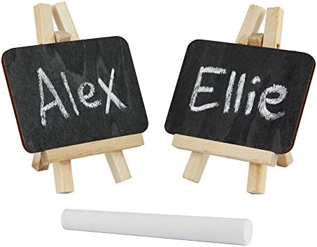 eBuyGB Mini Chalkboard Easel - Reusable Place Card Holders Pack of 16