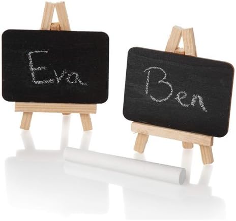 eBuyGB Mini Chalkboard Easel - Reusable Place Card Holders Pack of 16