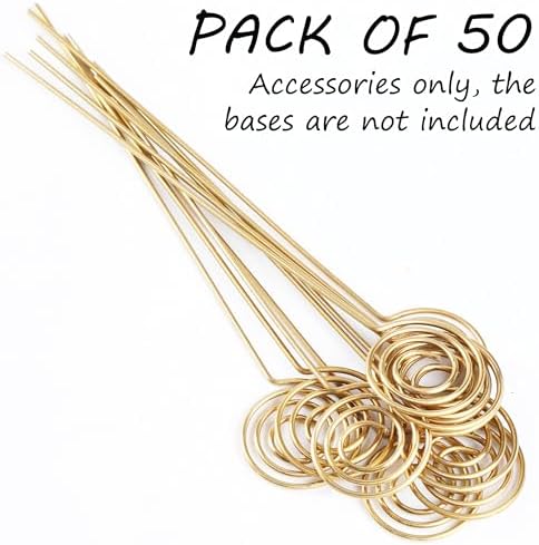 HW 50pcs 47 Inch Golden Ring Wire Clip Table Card Holders