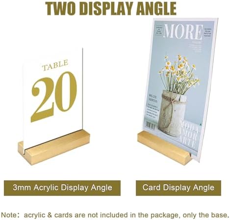 CUNGLIN Gold Wood Table Number Holders 4 Pack