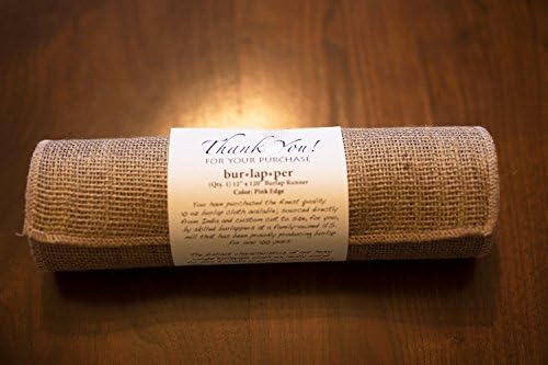 Burlapper Pink Frayless Edge Table Runner 12x120