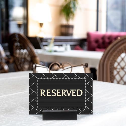 Blosssound 24 Pcs Black Wooden Place Card Holders