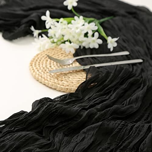 DOLOPL Black Halloween Cheesecloth Table Runner 133ft