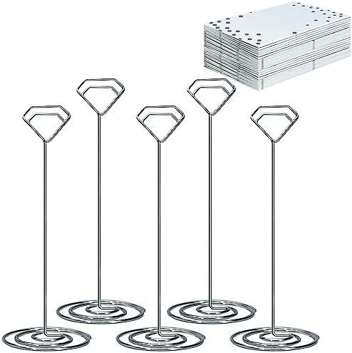 12Pcs Diamond Place Card Holder with Silver Dots