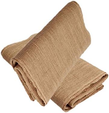 2 Pack 14 Inch x 108 Inch Wide Burlap Runners No Fray