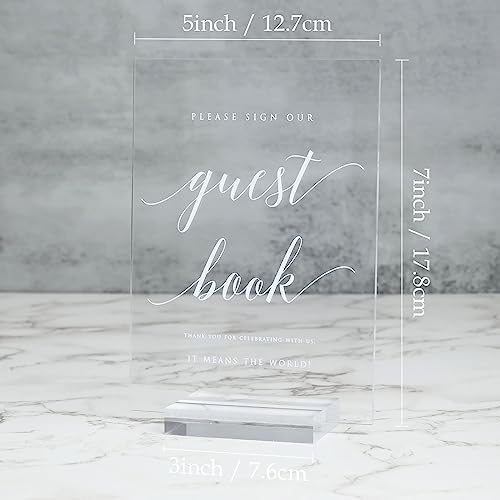 HOODO Acrylic Wedding Guest Book Sign with Stand