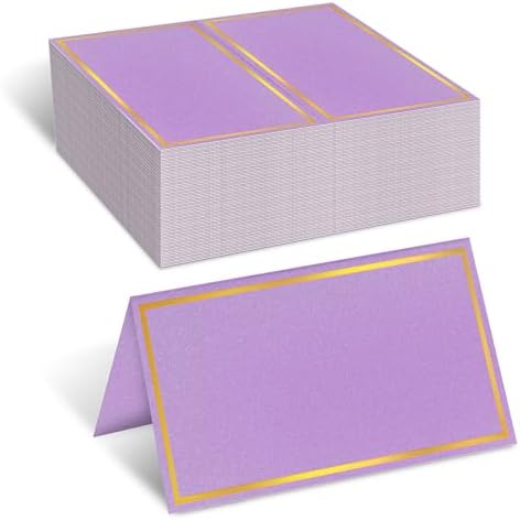 100 Pack Gold Foil Place Cards for Wedding and Events